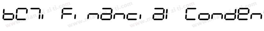 BW7i Financial Condensed字体转换